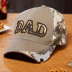 Dad Camouflage Snapback Cap with Bottle Opener