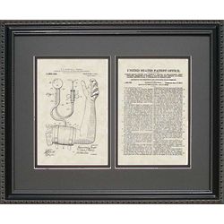 Blood Pressure Cuff Patent Art Replica Framed Print