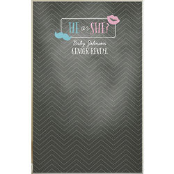 Personalized He or She? Gender Reveal Photo Backdrop