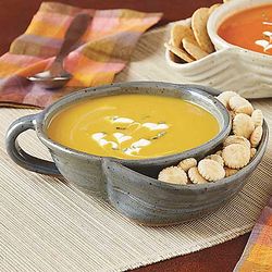 Soup and Crackers Blue Mist Bowl