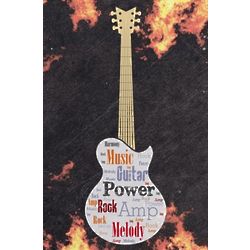 Electric Guitar Word Art Wall Sign