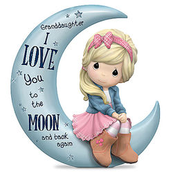 Granddaughter, I Love You To The Moon and Back Figurine