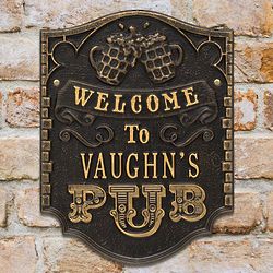 Customized Pub Style Welcome House Plaque