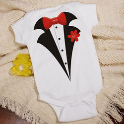 Personalized Tuxedo Infant Bodysuit