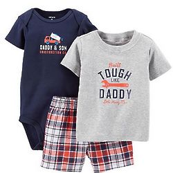 Baby Boys 3-pc. Daddy and Son Bodysuit Set