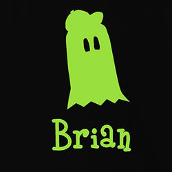 Kids Personalized Glow In The Dark Ghost T-Shirt