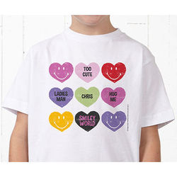 Personalized Loving Hearts T-Shirt for Kids
