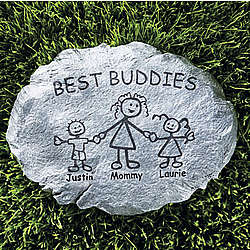 Personalized Family Cartoon Character Stepping Stone