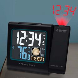 Atomic Projection Alarm Clock with Moon Phase