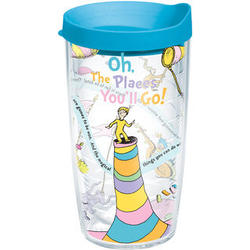 Dr. Seuss Oh the Places You'll Go Wrap with Lid 16-Ounce Tumbler