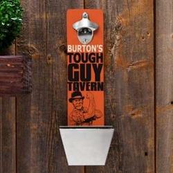 Tough Guy Personalized Wall Mounted Bottle Opener and Cap Catcher