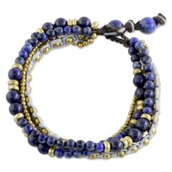 Brisk Ocean Lapis Lazuli Beaded Bracelet