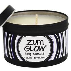Cedar Lavender Zum Glow Soy Candle Tin