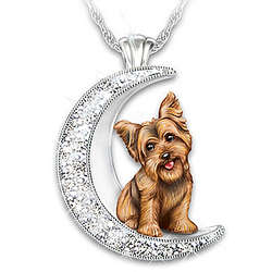 I Love My Yorkie to the Moon And Back Pendant