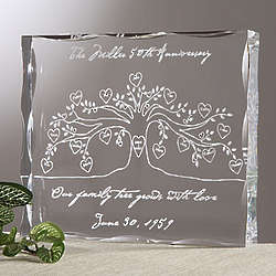 Our Family Tree Personalized Clear Block