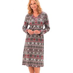 Classic Holiday Nordic Print Gown