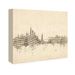 Musical Skyline Giclee Print on Gallery Wrapped Canvas