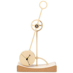Handcrafted Kinetic Wooden Pendulum Clock