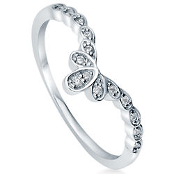 Sterling Silver Cubic Zirconia Fashion Right Hand Statement Ring