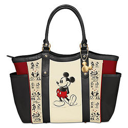 Mickey Mouse and Minnie Mouse Love Story Shoulder Tote Bag