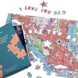 Personalized Father's Day Map Puzzle