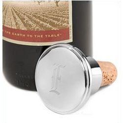Monogrammed Dual-Use Wine Bottle Stopper and Pourer