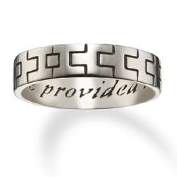 "God for Me Provided Thee" Christian Renaissance Ring in Sterling