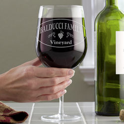 Family Winery Oversized Wine Glass