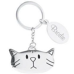 Personalized Metal Cat Key Chain