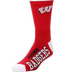 Men's Wisconsin Badgers Deuce Crew Socks