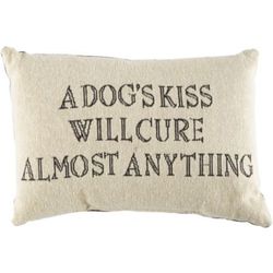 Vintage Dogs Kiss Decorative Pillow