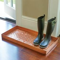 Rope and Scroll Copper Look Boot Tray
