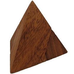 2 Piece Pyramid Wooden Puzzle