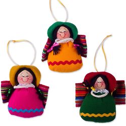3 Andean Angels Handcrafted Ornaments