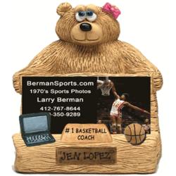 Personalized Business Card Holder for Basketball Coach