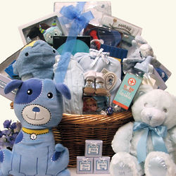 Grand Welcome Baby Boy Gift Basket