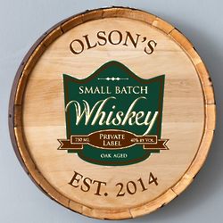 Private Label Personalized Whiskey Barrel Sign