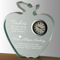 Inspirational Teacher's Apple Clock