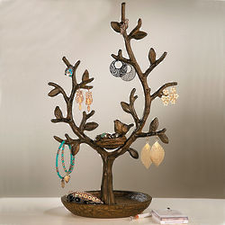 Bird Nest and Twig Tree Jewelry Stand