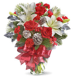 Holiday Enchantment Bouquet in Vase