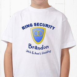 Ring Security Personalized Ring Bearer Wedding Youth T-Shirt