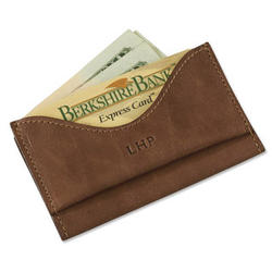 Monogrammed Front-Pocket Steerhide Leather Wallet