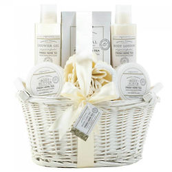 Fresh Spa Gift Basket with Herbal Tea Scent
