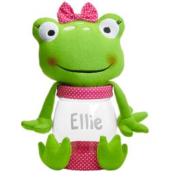 Personalized Valentine Buddies Plush Frog Treat Jar