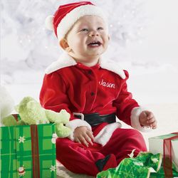 Personalized Baby Boy Santa Suit