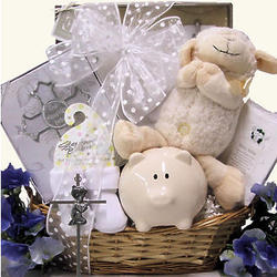 Bless This Baby Boy Christening/Baptism Gift Basket