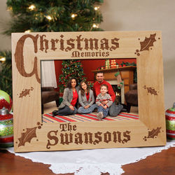 Christmas Memories Personalized Wooden Picture Frame