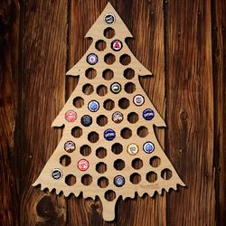 Christmas Tree Beer Cap Map