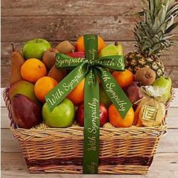 Fresh and Dried Tropical Fruit Sympathy Gift Basket