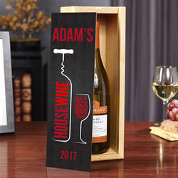 House Wine Personalized Wood Box